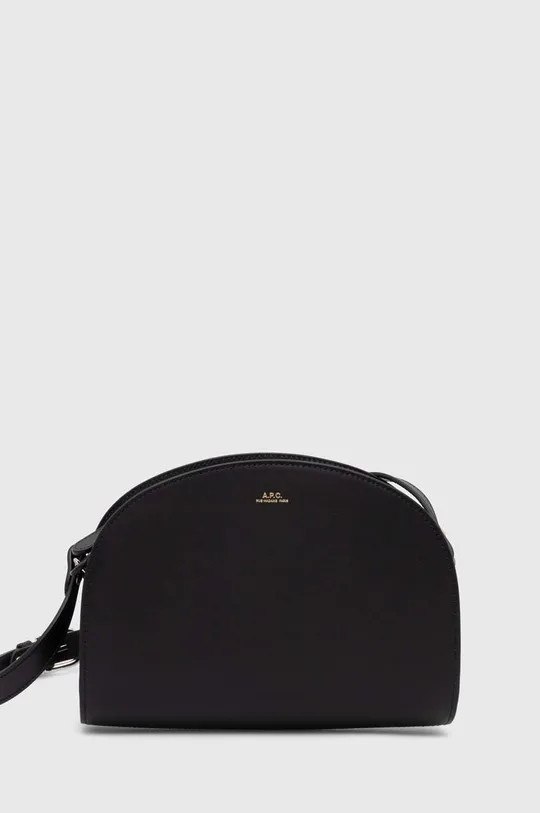 black A.P.C. leather handbag sac demi-lune Women’s