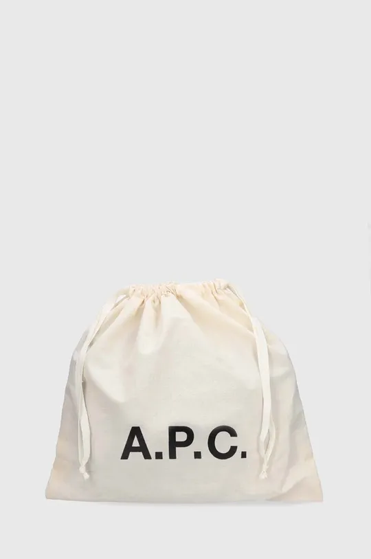 Кожена чанта A.P.C. sac demi-lune mini