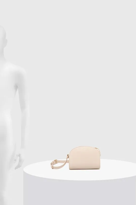 A.P.C. leather handbag sac demi-lune mini