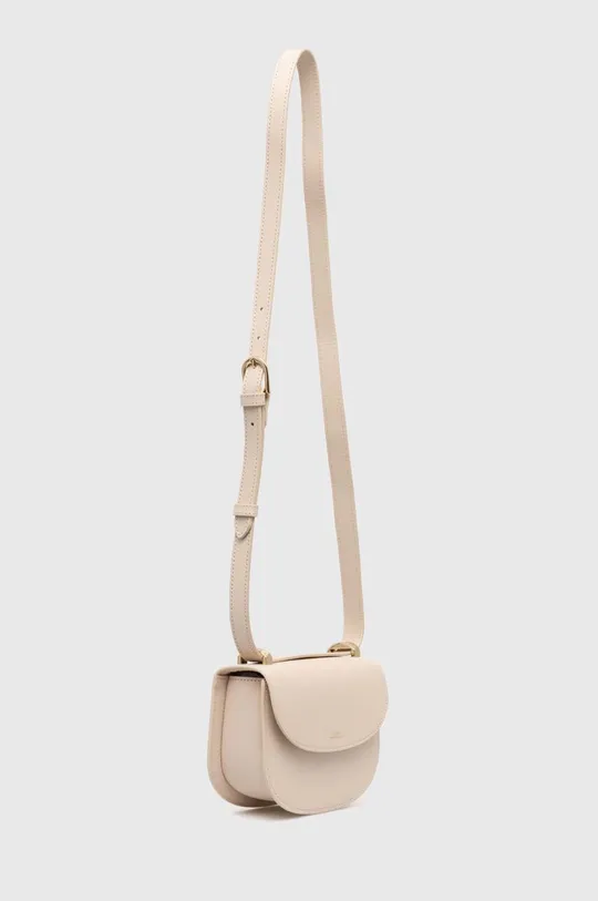 A.P.C. leather handbag sac geneve mini beige