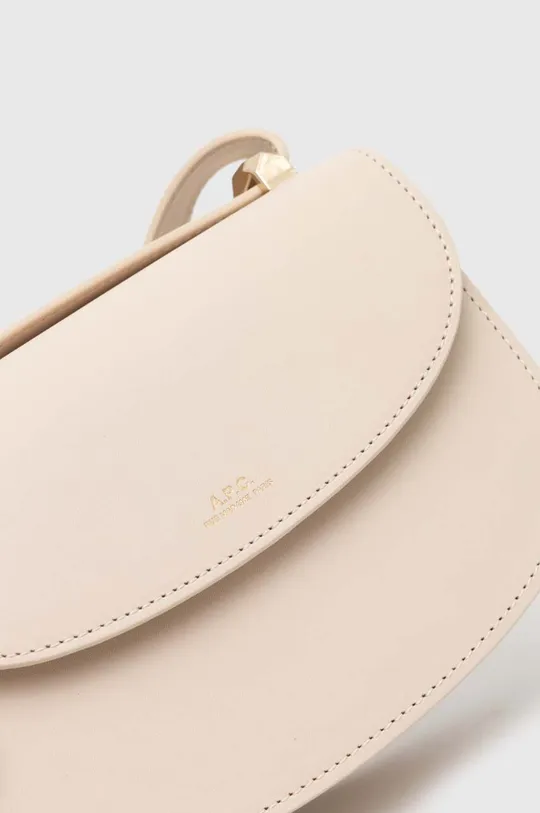beige A.P.C. leather handbag sac geneve mini