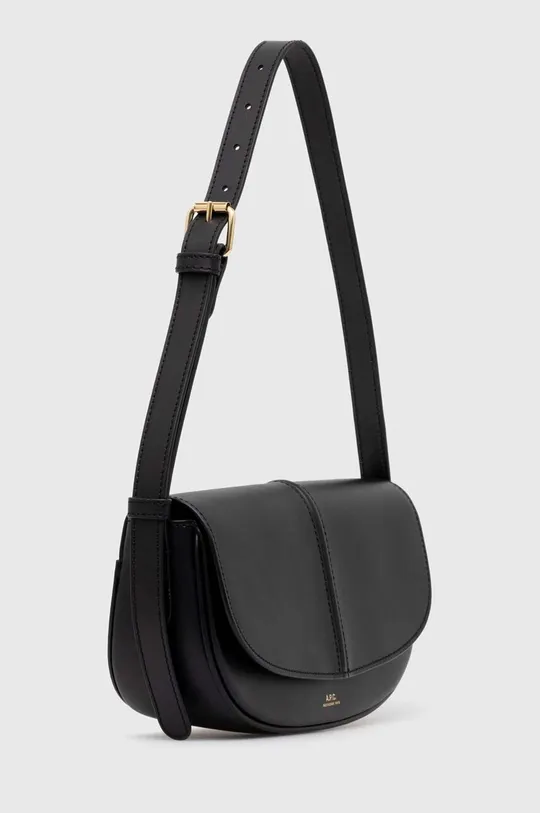 A.P.C. leather handbag sac betty shoulder black