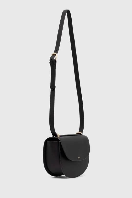 A.P.C. leather handbag sac geneve black