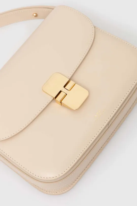 beige A.P.C. leather handbag sac grace small