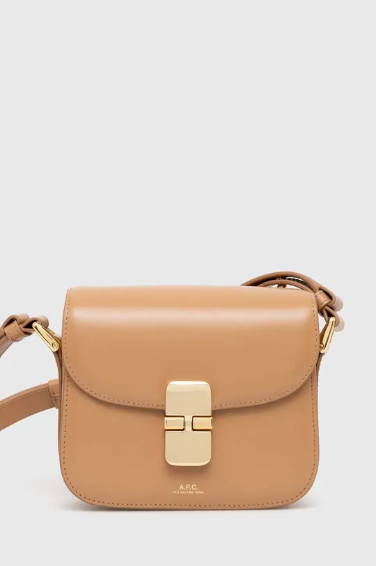 brown A.P.C. leather handbag sac grace mini Women’s