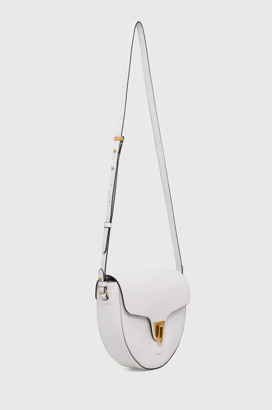 Usnjena torbica Coccinelle bela