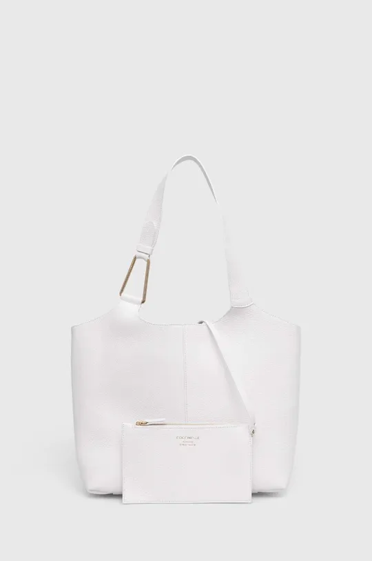 λευκό Δερμάτινη τσάντα Coccinelle Γυναικεία