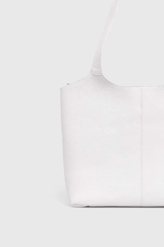 Δερμάτινη τσάντα Coccinelle λευκό