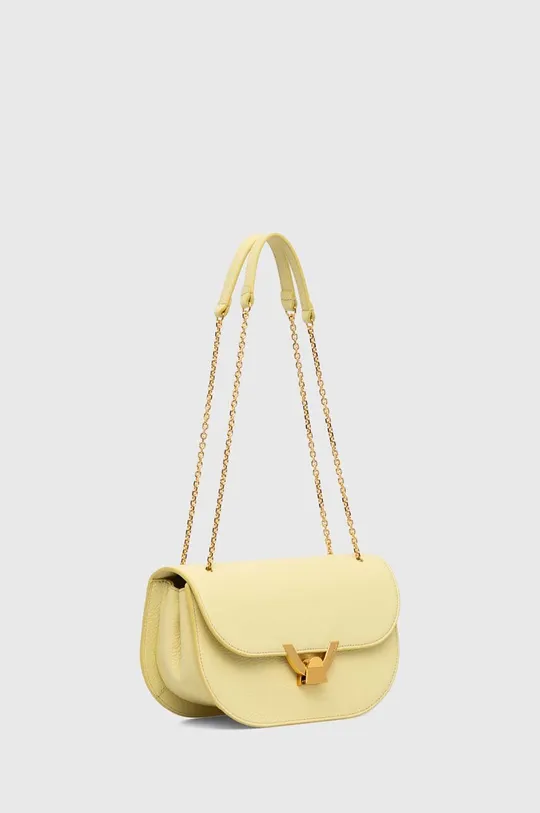 Δερμάτινη τσάντα Coccinelle κίτρινο
