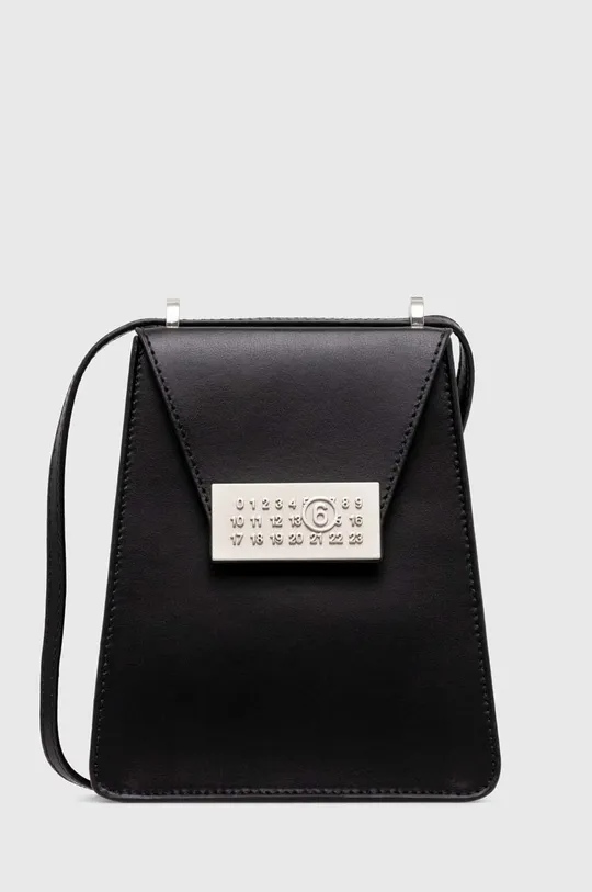 чёрный Кожаная сумочка MM6 Maison Margiela Numbers Vertical Mini Bag Женский