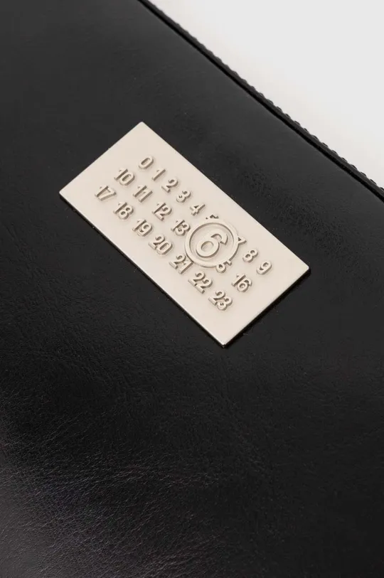 černá Kožená kabelka MM6 Maison Margiela Numeric