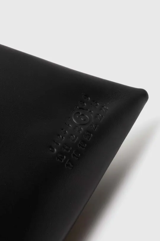black MM6 Maison Margiela leather handbag Japanese 6 Baguette Soft