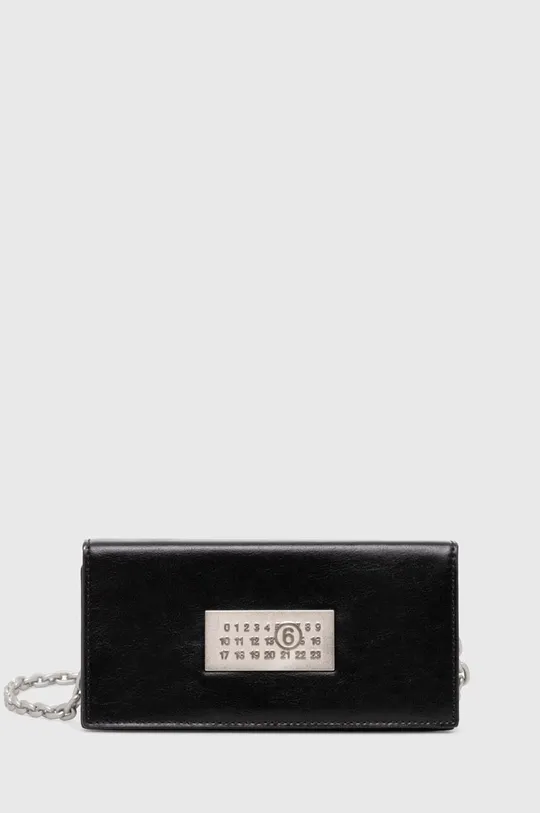 чорний Шкіряна сумочка MM6 Maison Margiela Numeric Chain Жіночий