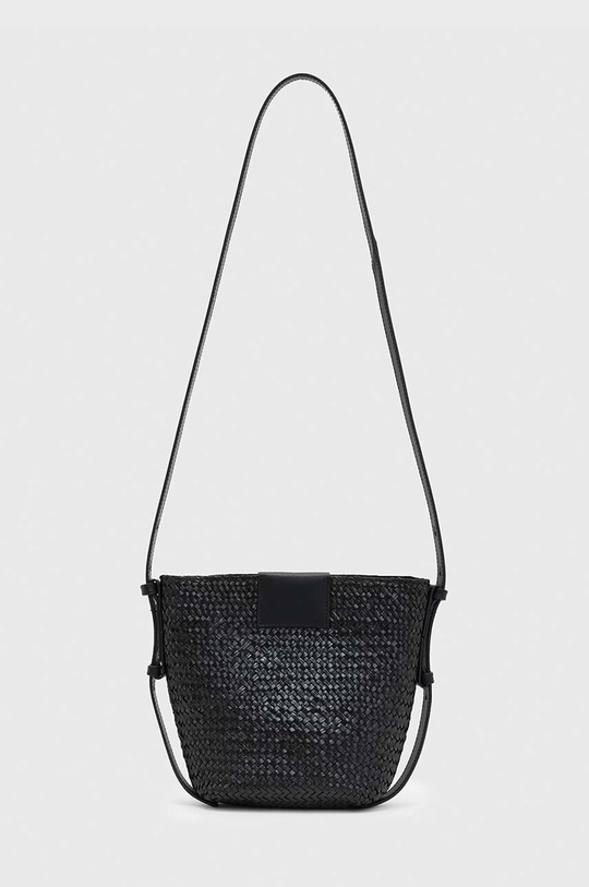 AllSaints torebka EBRO STRAW CROSSBODY czarny