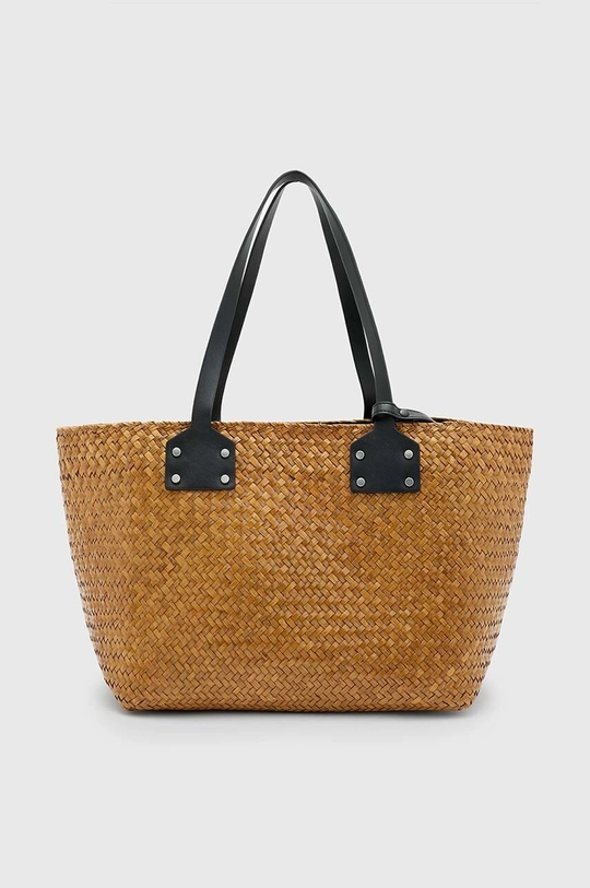 rjava Torbica AllSaints MOSLEY STRAW TOTE Ženski