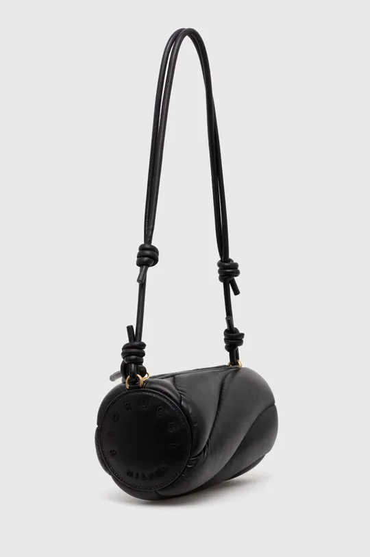чёрный Кожаная сумочка Fiorucci Black Leather Mella Bag Женский