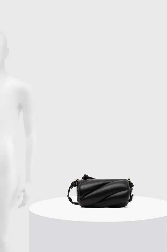 Kožená kabelka Fiorucci Black Leather Mella Bag