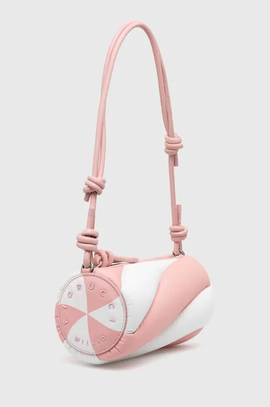 ροζ Δερμάτινη τσάντα Fiorucci Bicolor Leather Mella Bag Γυναικεία