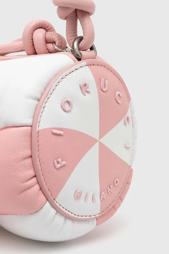 ružová Kožená kabelka Fiorucci Bicolor Leather Mella Bag