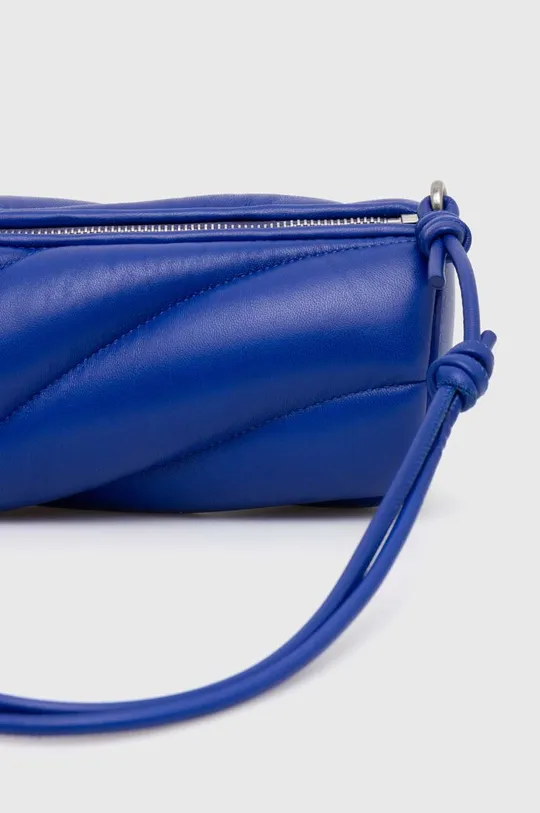 Kožna torba Fiorucci Electric Blue Leather Mini Mella Bag Temeljni materijal: Prirodna koža Podstava: Tekstilni materijal
