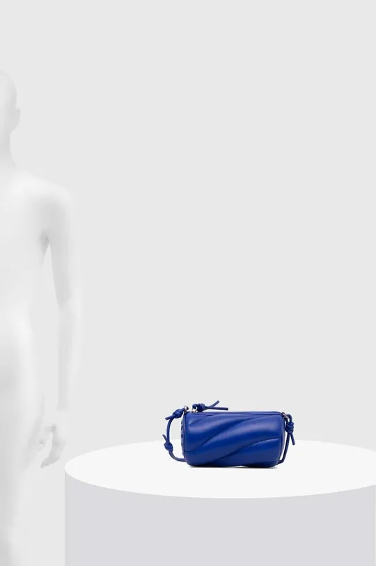 Kožená kabelka Fiorucci Electric Blue Leather Mini Mella Bag