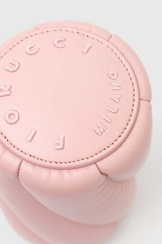 ροζ Δερμάτινη τσάντα Fiorucci Baby Pink Leather Mini Mella Bag
