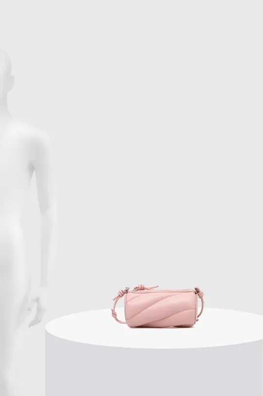 Кожена чанта Fiorucci Baby Pink Leather Mini Mella Bag