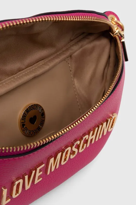розовый Кожаная сумка на пояс Love Moschino