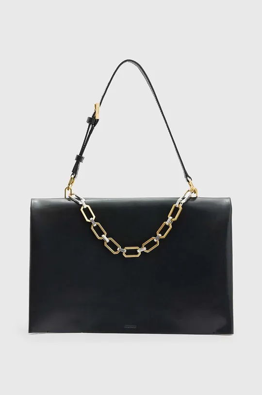μαύρο Δερμάτινη τσάντα AllSaints LUCA SHOULDER BAG Γυναικεία