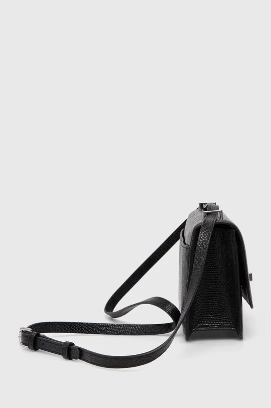 Usnjena torbica Lauren Ralph Lauren črna