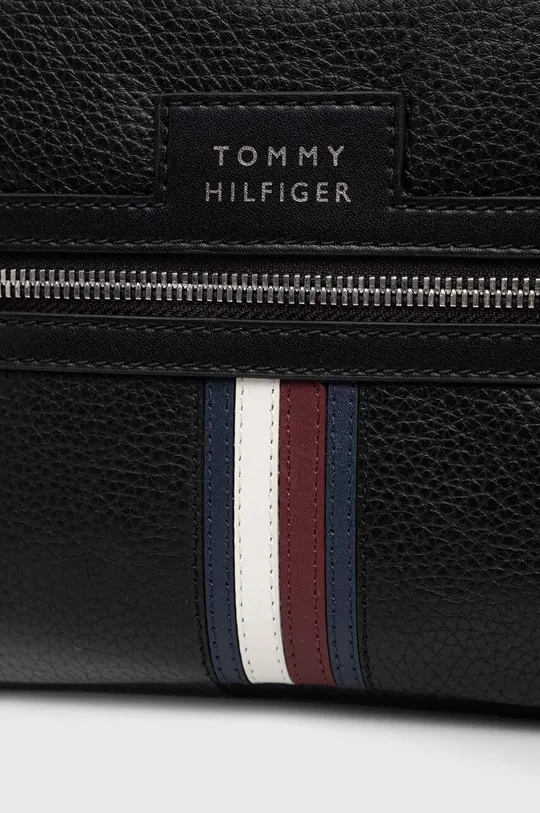 čierna Kožená taška Tommy Hilfiger