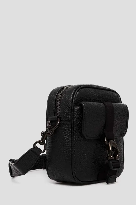 Usnjena torbica za okoli pasu Coach črna