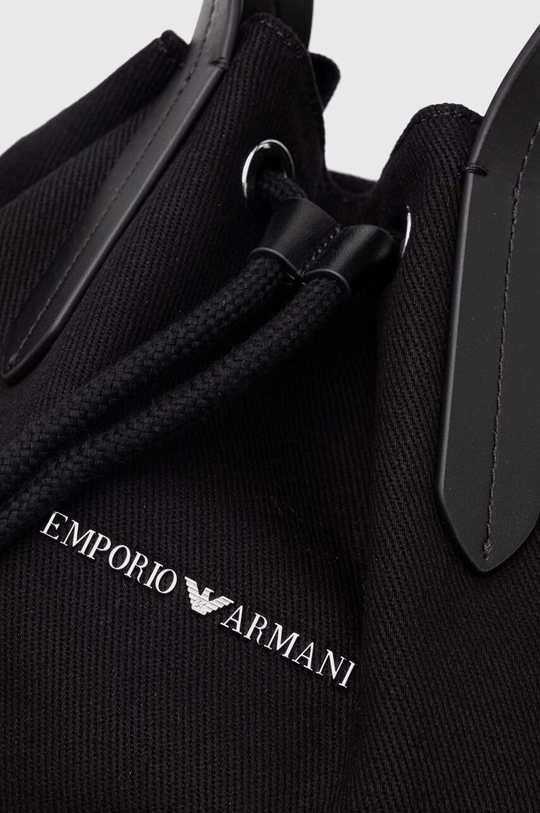 Bombažna vrečka Emporio Armani črna