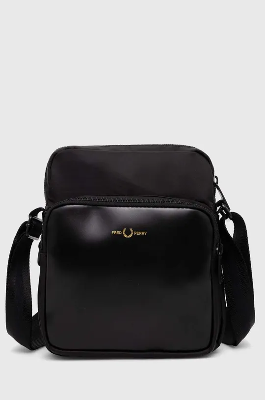 черен Чанта през рамо Fred Perry Nylon Twill Leather Side Bag Чоловічий