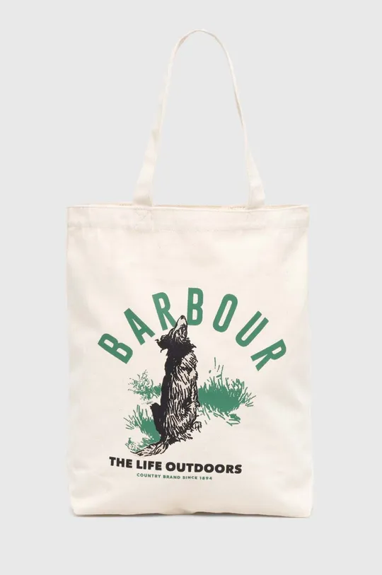 бежевый Хлопковая сумка Barbour Unisex