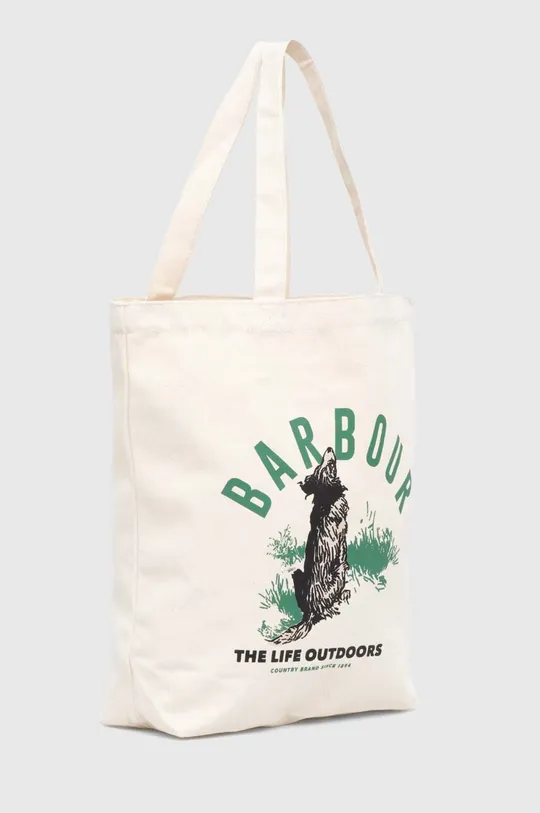 Хлопковая сумка Barbour бежевый