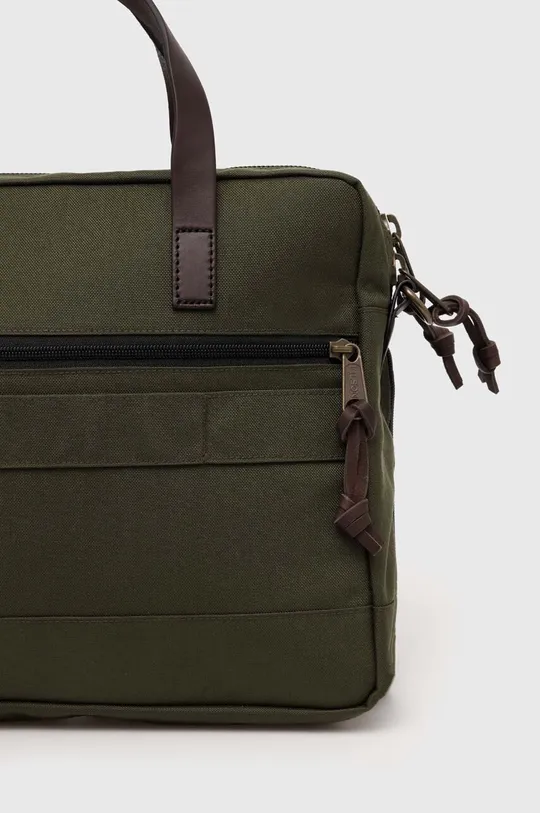 Filson laptop bag Dryden Briefcase Main: 100% Nylon Lining 1: 100% Nylon Additional fabric: 100% Polyethylene Lining 2: 100% Polyester