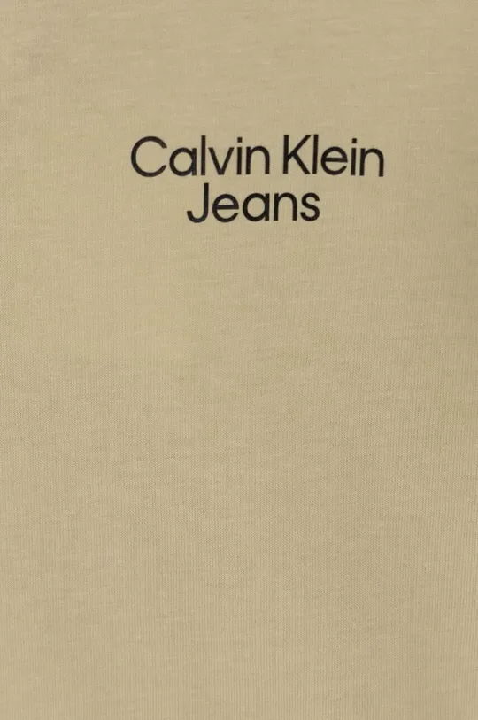 Αγορίστικα Παιδικό βαμβακερό μπλουζάκι Calvin Klein Jeans IB0IB01319.128.176.PPYH πράσινο