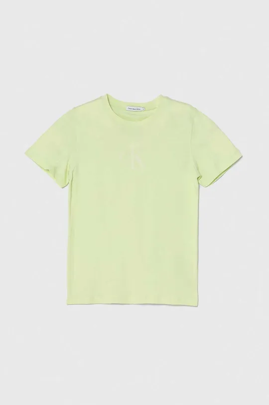 πράσινο Παιδικό βαμβακερό μπλουζάκι Calvin Klein Jeans Για αγόρια