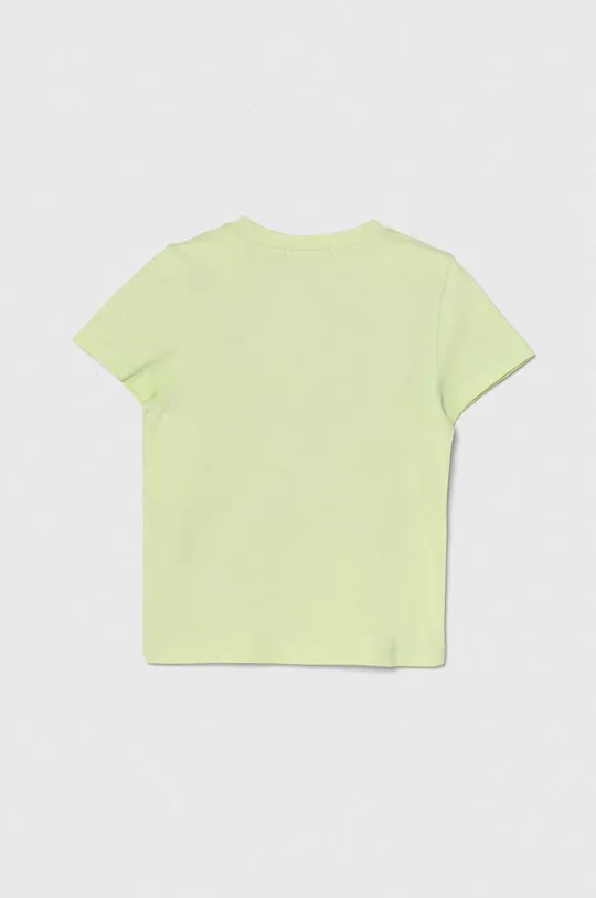Детская хлопковая футболка Calvin Klein Jeans зелёный