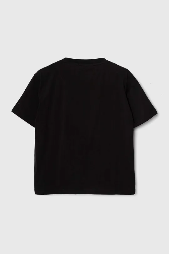 Dječja pamučna majica kratkih rukava Calvin Klein Jeans crna