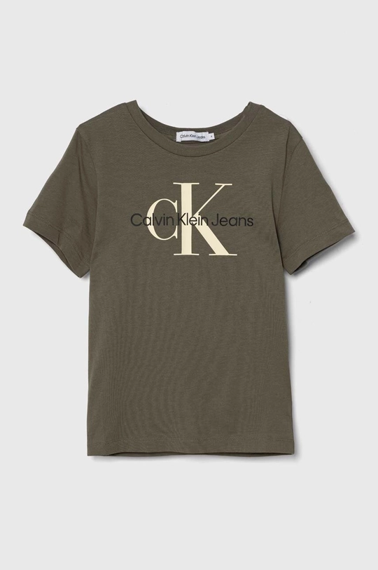 verde Calvin Klein Jeans t-shirt in cotone per bambini Ragazzi