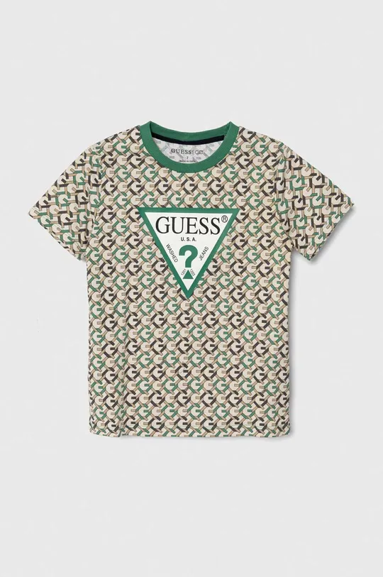 zelena Dječja pamučna majica kratkih rukava Guess Za dječake