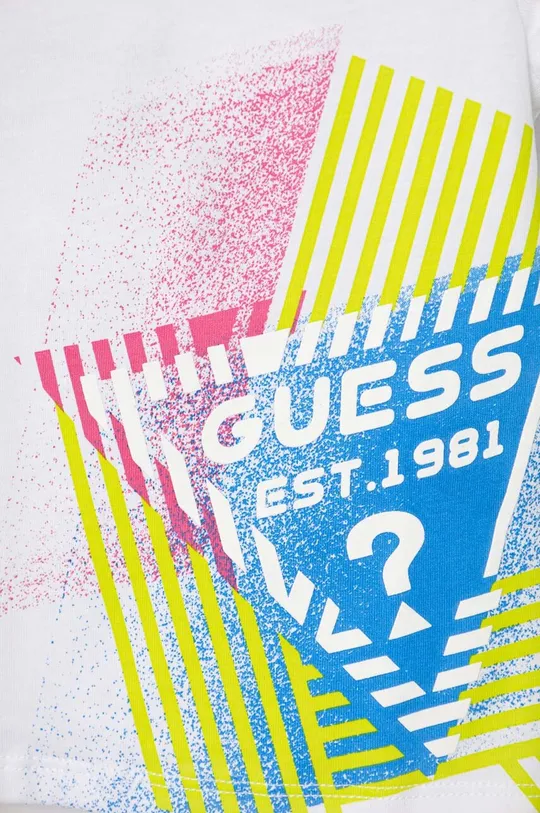 Guess t-shirt bawełniany dziecięcy 100 % Bawełna 