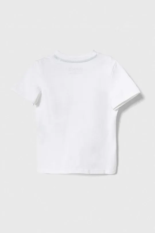 Παιδικό βαμβακερό μπλουζάκι Guess λευκό