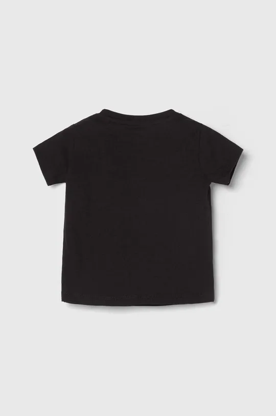 Παιδικό βαμβακερό μπλουζάκι Guess μαύρο