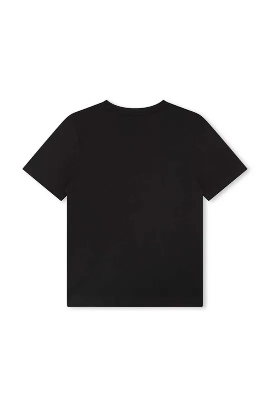 czarny BOSS t-shirt bawełniany dziecięcy Chłopięcy