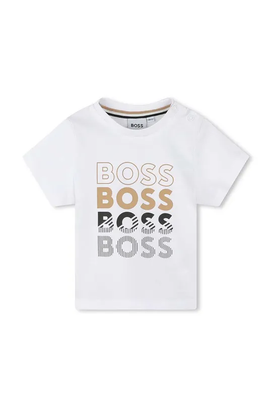 λευκό Μωρό βαμβακερό μπλουζάκι BOSS Για αγόρια