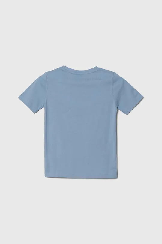 BOSS t-shirt bawełniany dziecięcy niebieski