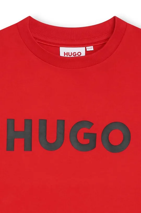 Otroška bombažna kratka majica HUGO 100 % Bombaž